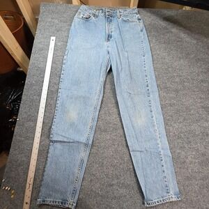 Vintage Levis 521 Jeans Womens 14L Blue Light Wash Regular Tapered 32x32 USA
